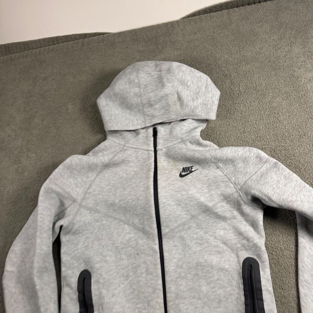 Nike Tech Fleece Full Zip Hoodie Heather Grey XL Sportswear Jacket 9176